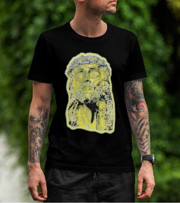 Jesus Piece Gold Diamond Crown Of Thorns Iconic Christian T-Shirt