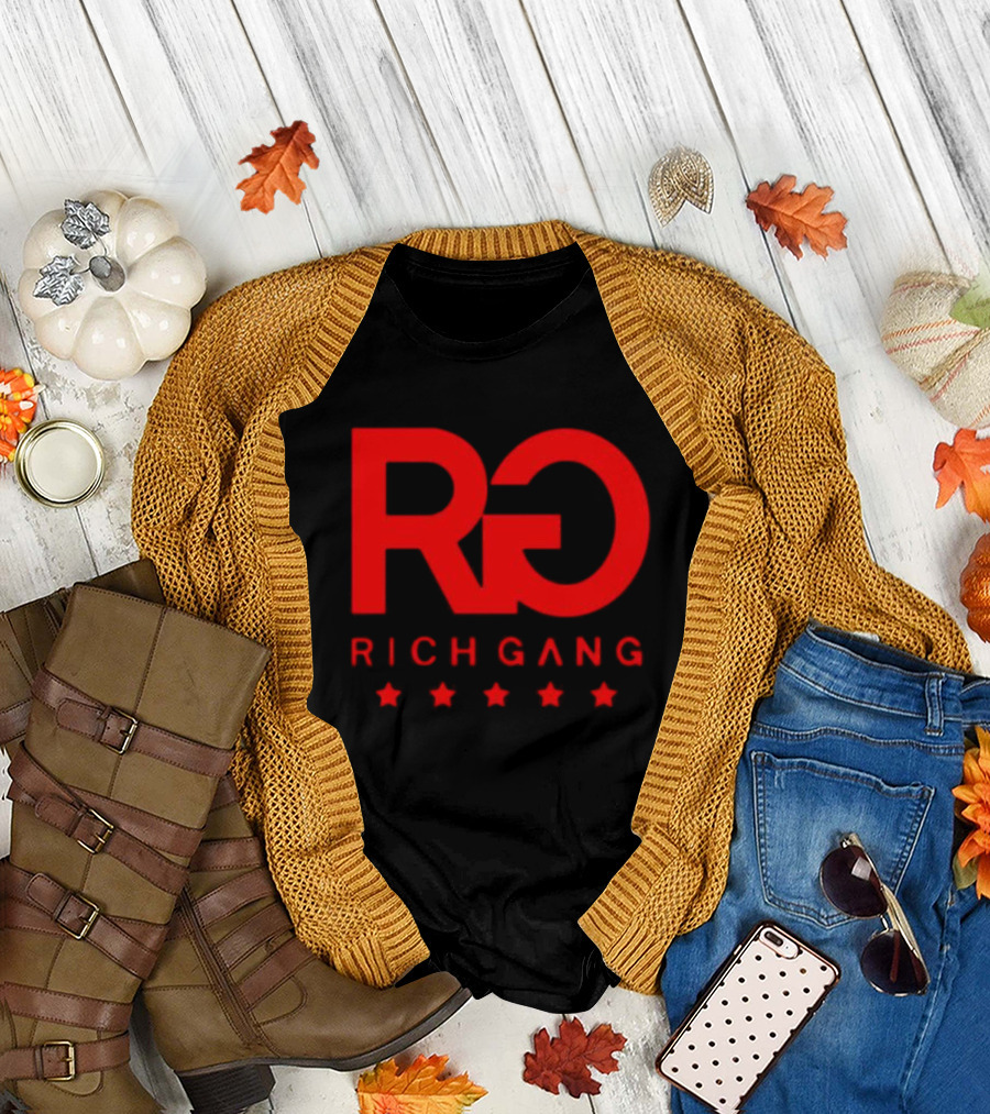 Rich Gang Logo RG Five Stars T-Shirt
