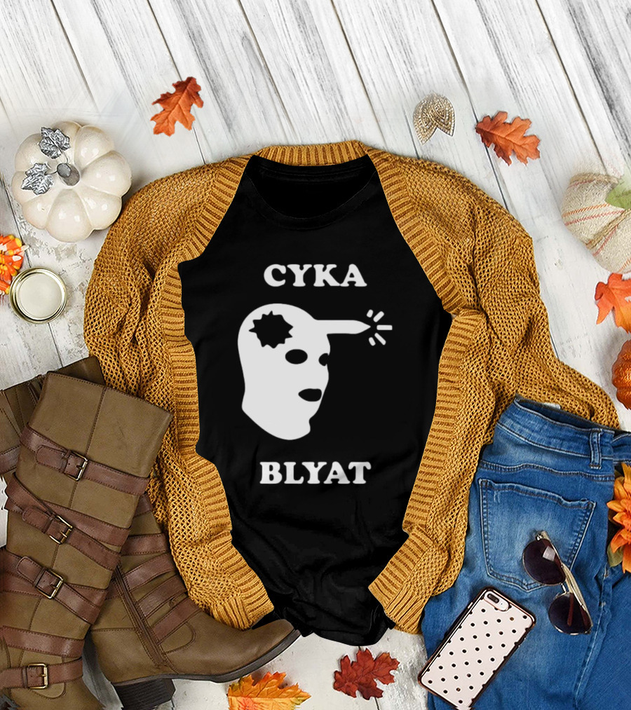 CYKA BLYAT Mask Bullet Headshot T-Shirt