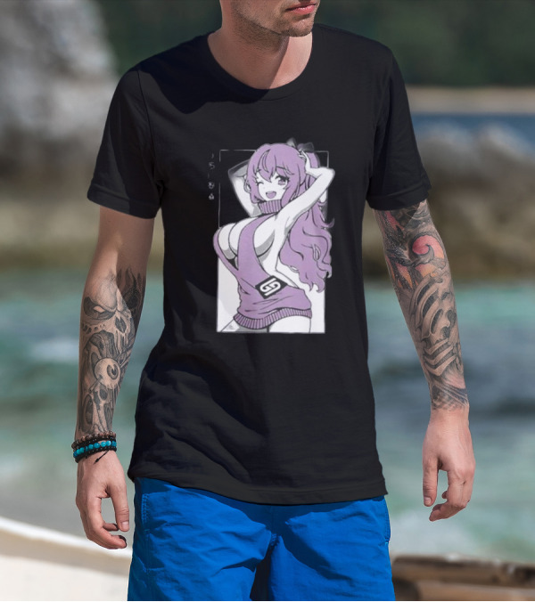 GamerSupps Waifu Purple Anime Character T-Shirt