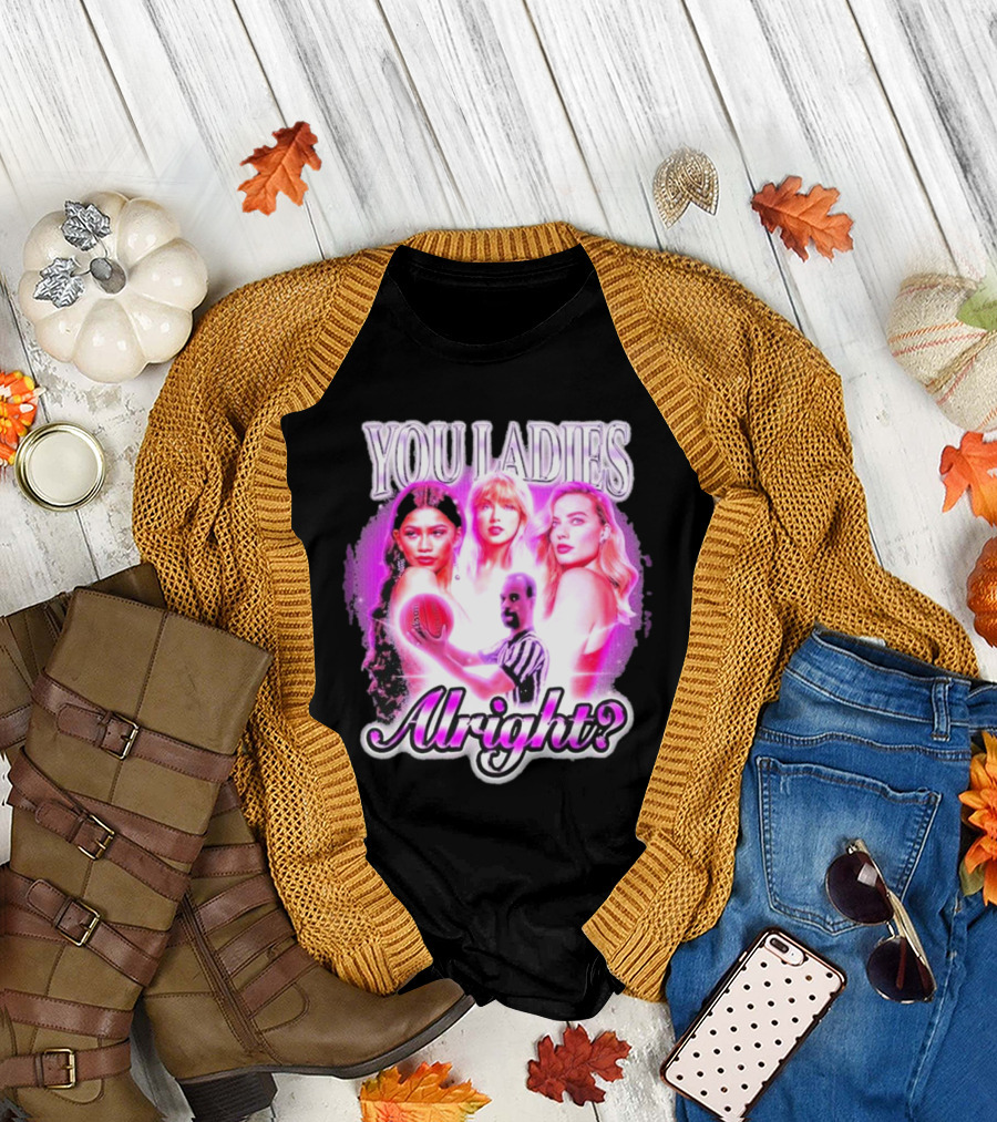 You Ladies Alright? Football and Glowing Trio T-Shirt