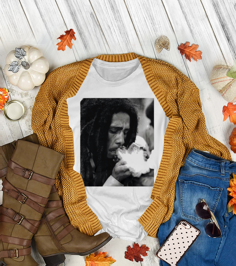 Rui Bob Marley Smoking Image T-Shirt