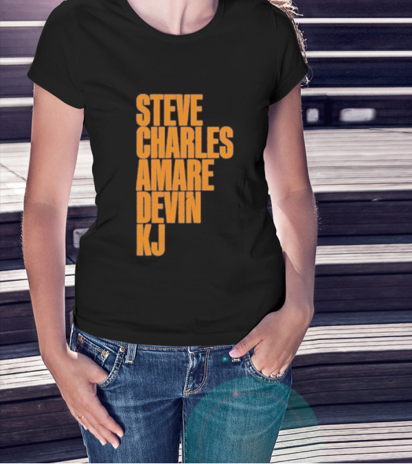 Steve Charles Amare Devin KJ Basketball Legends T-Shirt