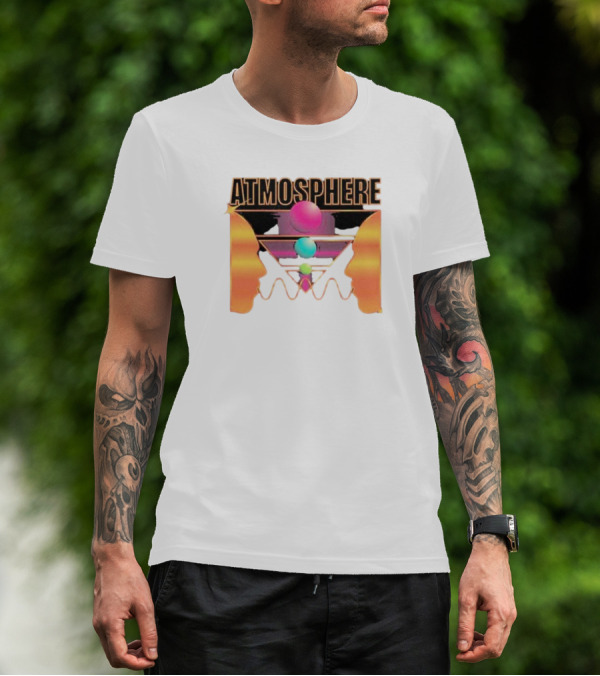 Atmosphere Talk Talk Retro Futuristic Geometric Face Profile T-Shirt