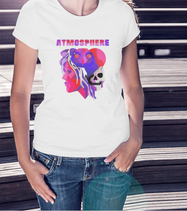 Atmosphere TDBH Colorful Faces And Skull T-Shirt