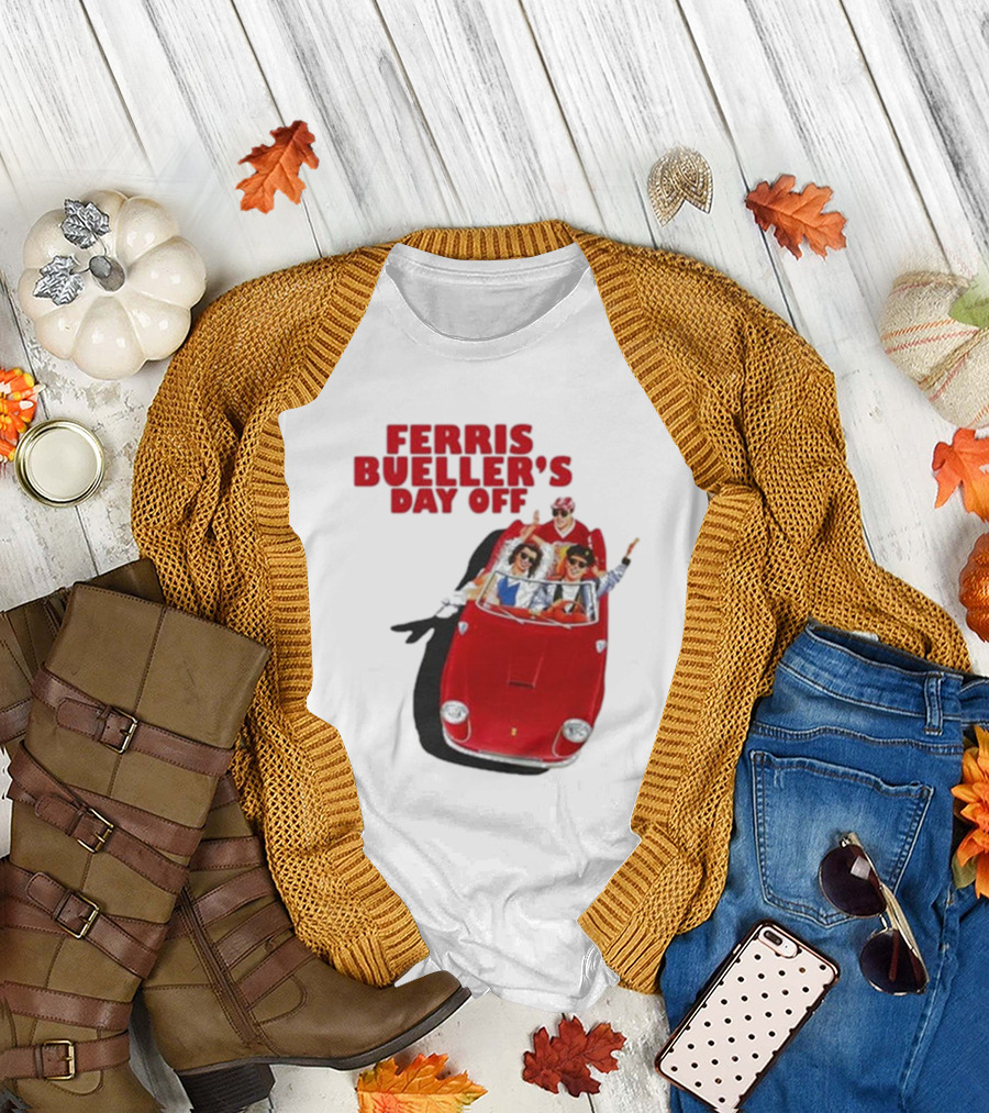 Ferris Bueller's Day Off Red Convertible Ride T-Shirt