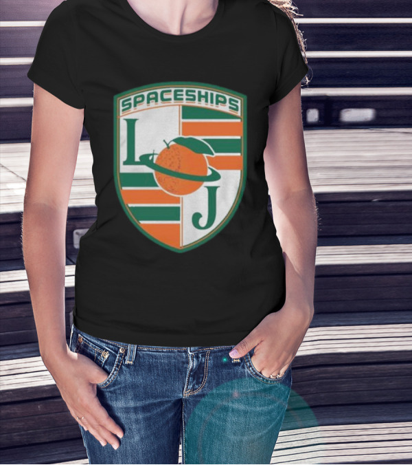 Larry June Spaceships LJ Badge Merch Clothing Store T-Shirt