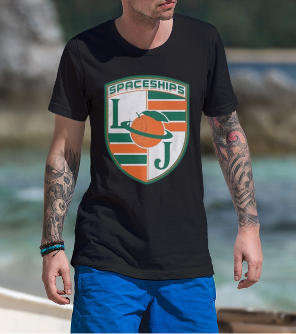 Larry June Spaceships LJ Badge Merch Clothing Store T-Shirt