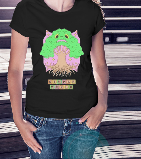 Simple World Tree Creature Fantasy Blocks T-Shirt