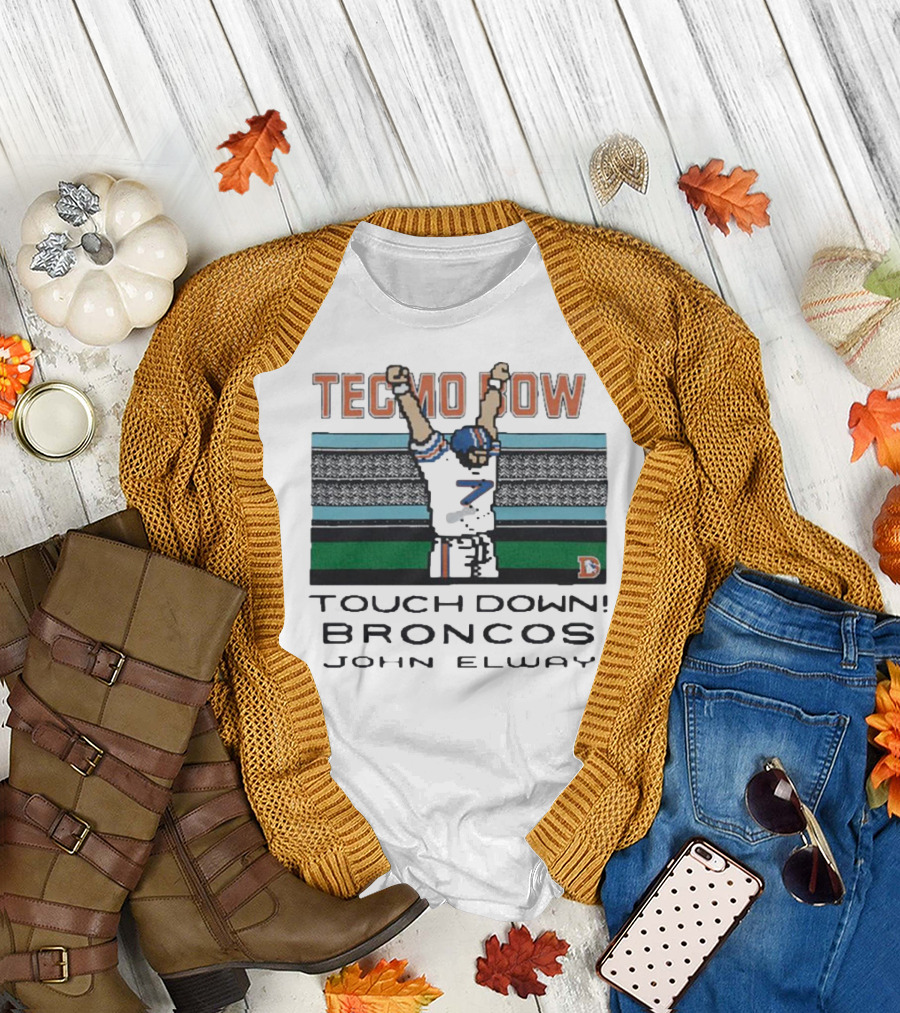 Tecmo Bowl Touchdown Broncos John Elway Victory T-Shirt