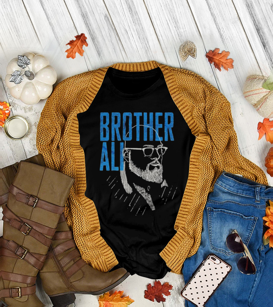 Brother Ali Line Art Portrait with Glasses and Beard T-Shirt