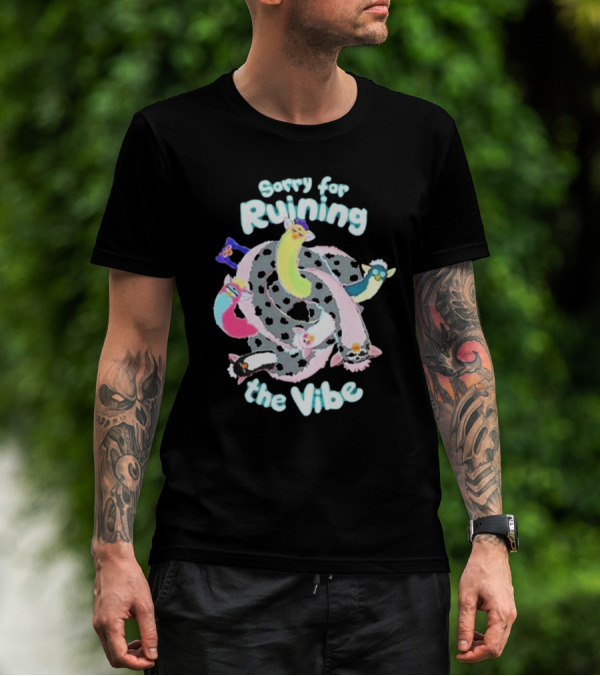 Sorry For Ruining The Vibe Pastel Ferret Spiral T-Shirt