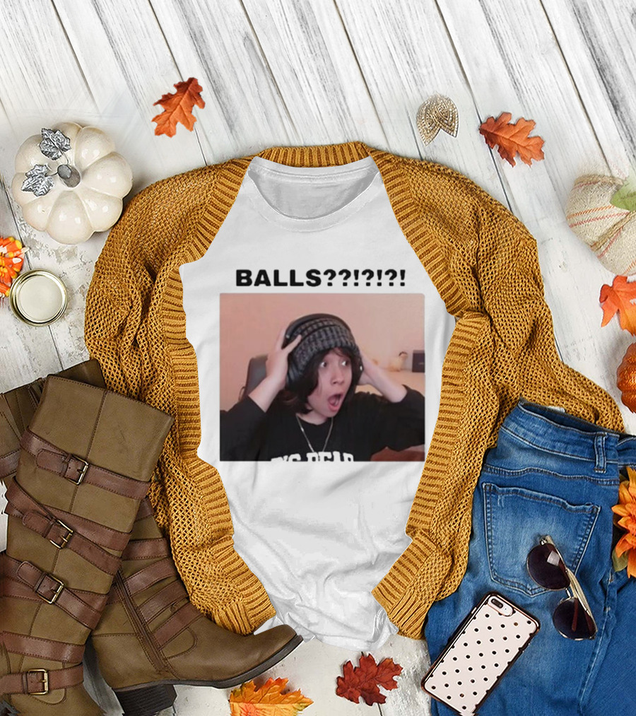 Liz Qcktycult Balls Quackity Reaction Surprise Image T-Shirt
