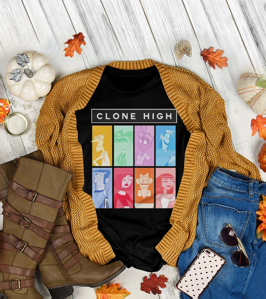 Tara Billinger Clone High Colorful Character Grid T-Shirt