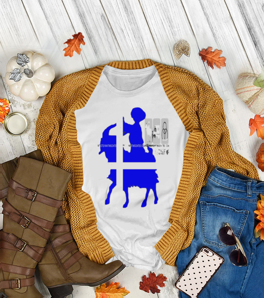 Wait Im Goated Luck Charm Greek Flag Goat T-Shirt