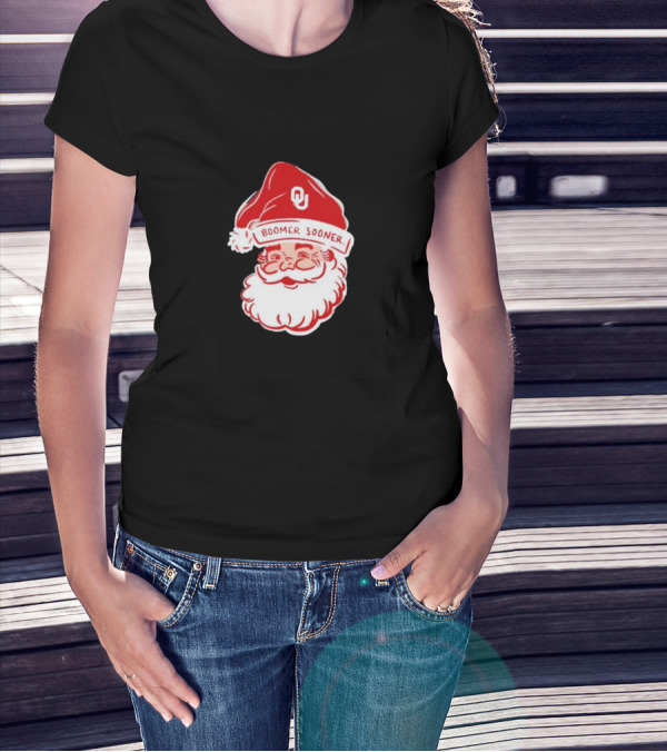 Boomer Sooner Santa Claus Christmas OU T-Shirt