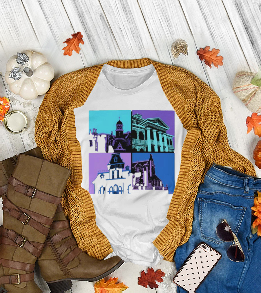 The Four Mansions Haunted Attraction Icons T-Shirt