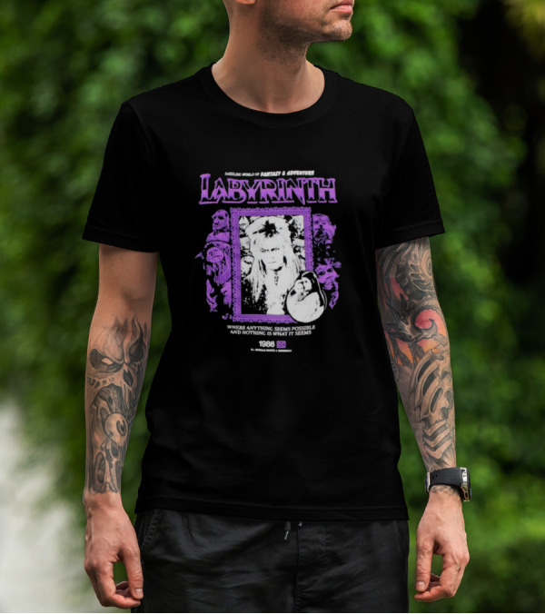 Dazzling World Of Fantasy And Adventure Labyrinth 1986 Where Anything Seems Possible And Nothing Is What It Seems T-Shirt