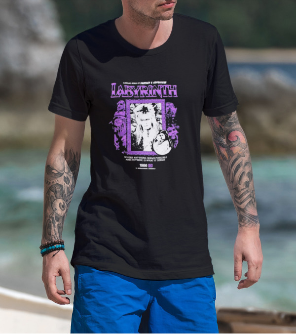 Dazzling World Of Fantasy And Adventure Labyrinth 1986 Where Anything Seems Possible And Nothing Is What It Seems T-Shirt