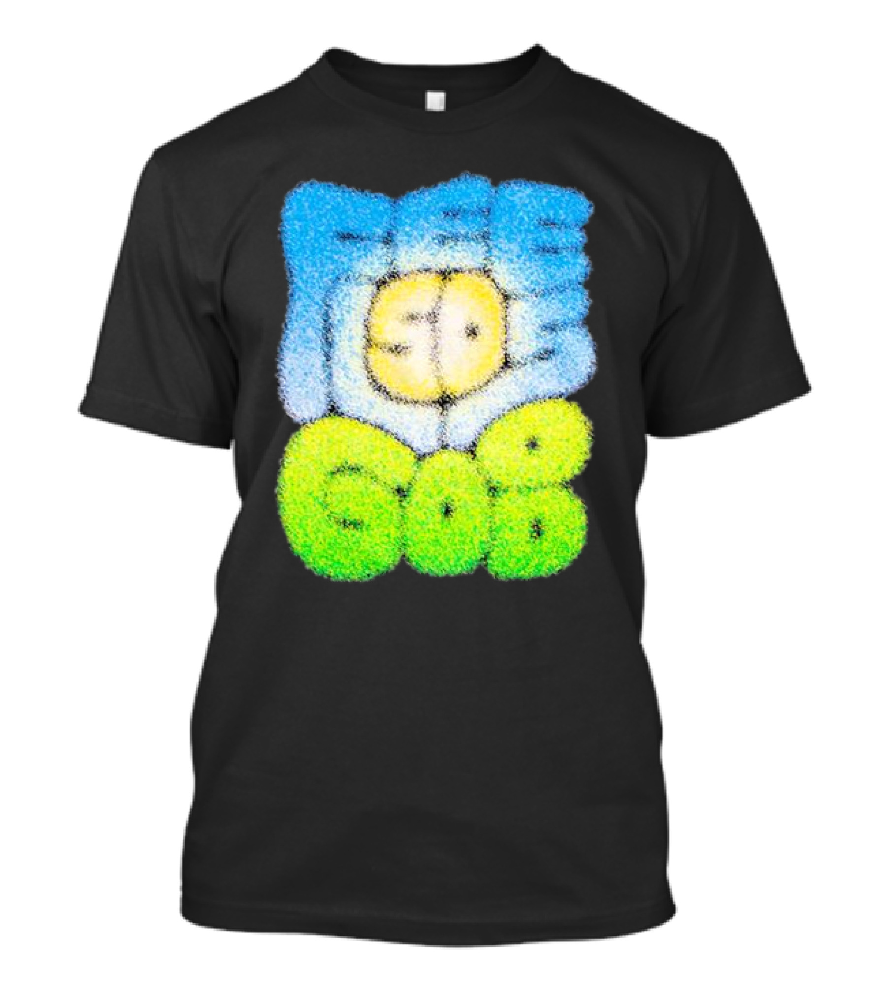 Nature Feels So Good Retro Bubble Text T-Shirt