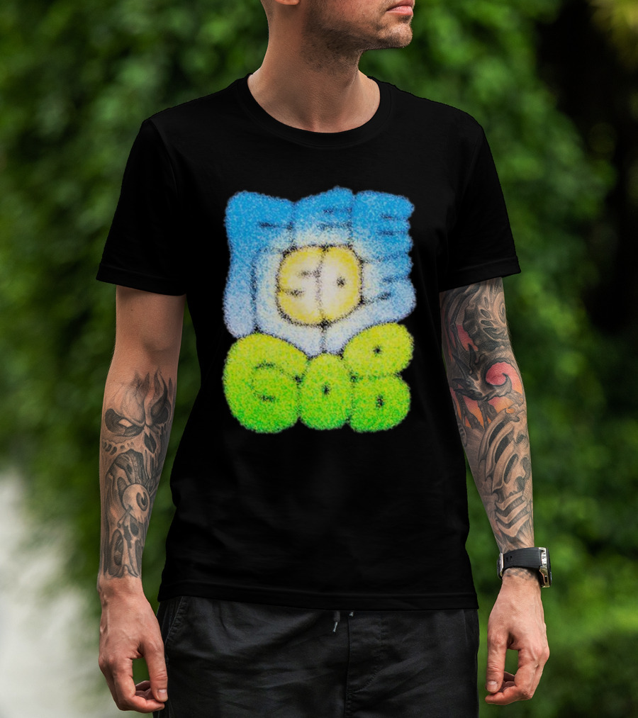 Nature Feels So Good Retro Bubble Text T-Shirt