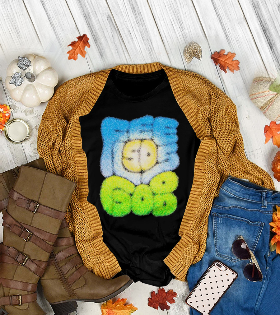 Nature Feels So Good Retro Bubble Text T-Shirt