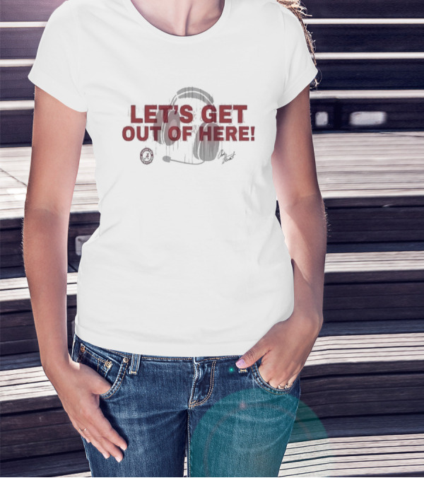 Let's Get Out Of Here Headset Design By Chris Stewart T-Shirt