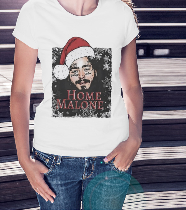 Home Malone Swea Funny Christmas Sweathirt Home Alone Sweathirt Ghost Malone Post Malone Dallas Cowboys Snowflakes Santa Hat T-Shirt