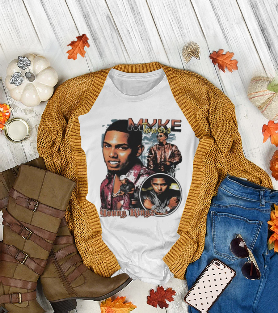 Myke Towers Young Kingz Bold Urban Style Portraits T-Shirt