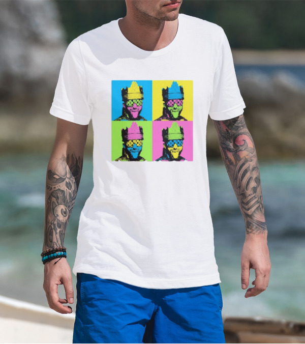Deathmatch King Pop Art Style Color Blocks T-Shirt