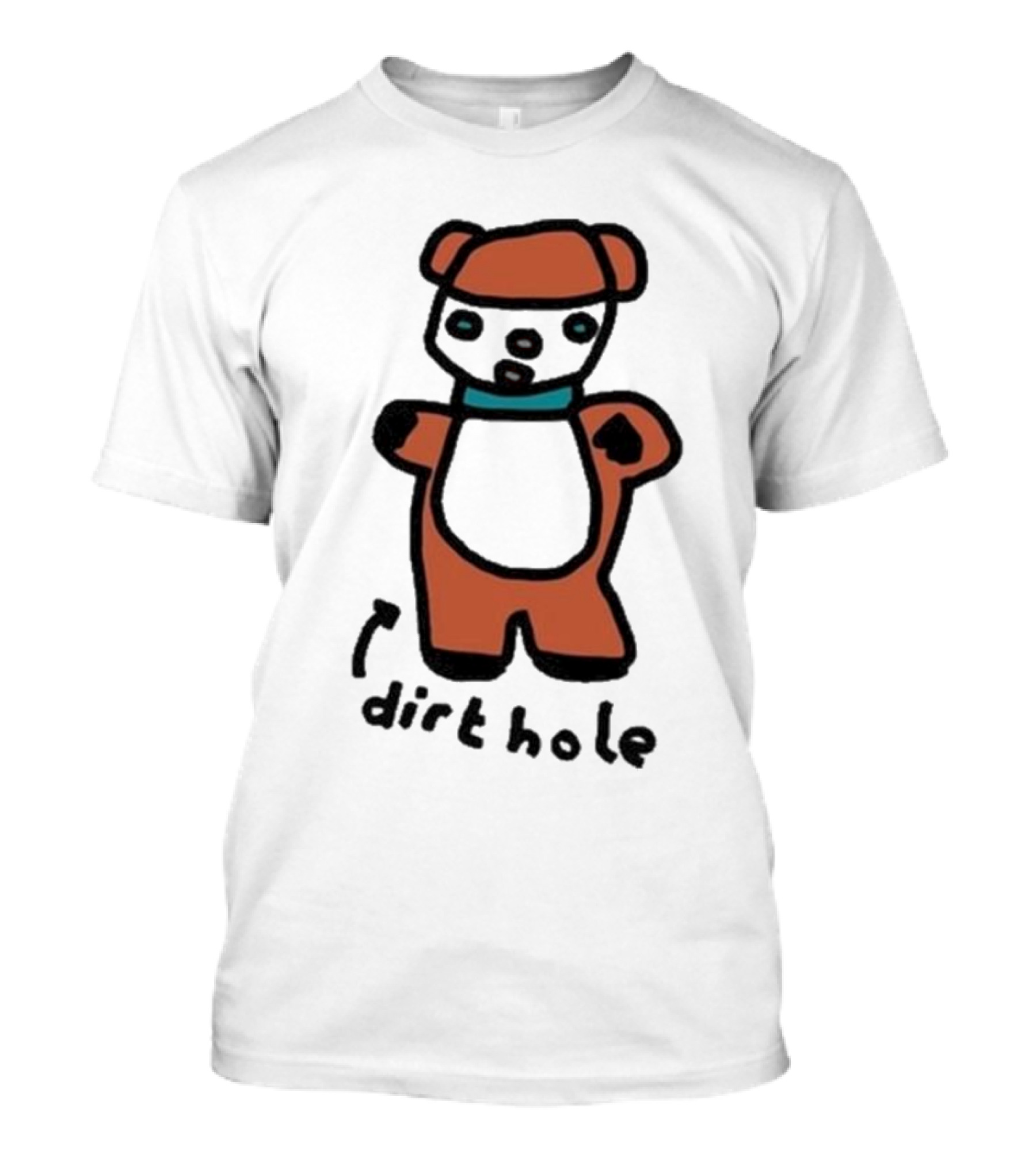 Zoebread Dirthole Bear Drawing T-Shirt