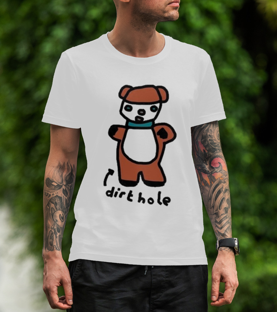 Zoebread Dirthole Bear Drawing T-Shirt