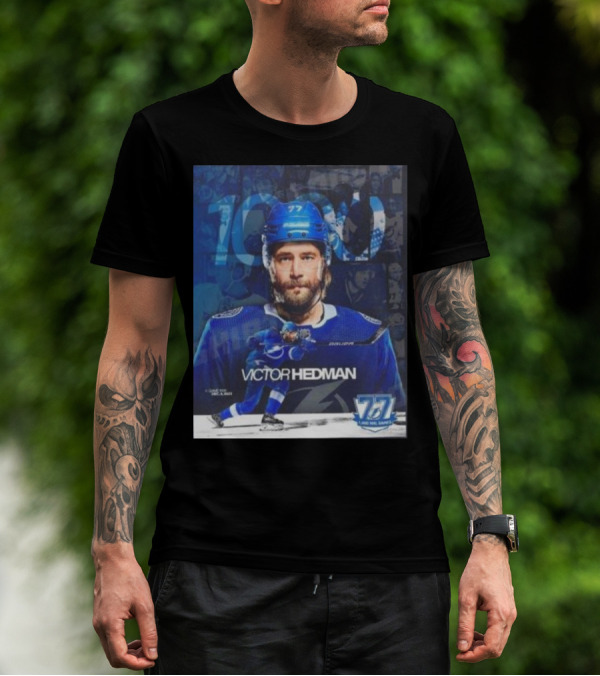 Victor Hedman 1000 NHL Games Milestone T-Shirt