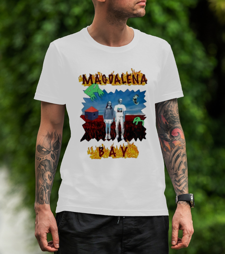 Magdalena Bay Mercurialworld Surreal Landscape With Alien Figures T-Shirt