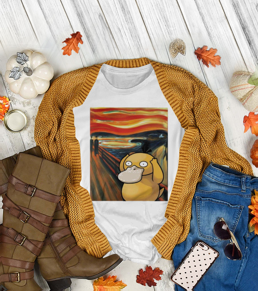 Pokemon Psyduck The Scream Van Gogh T-Shirt