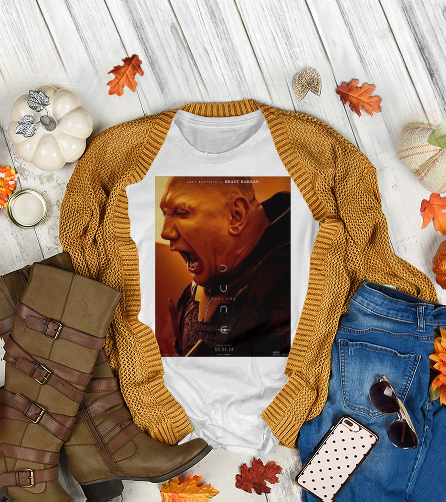 Dave Bautista as Beast Rabban in Dune Part Two 03.01.24 T-Shirt