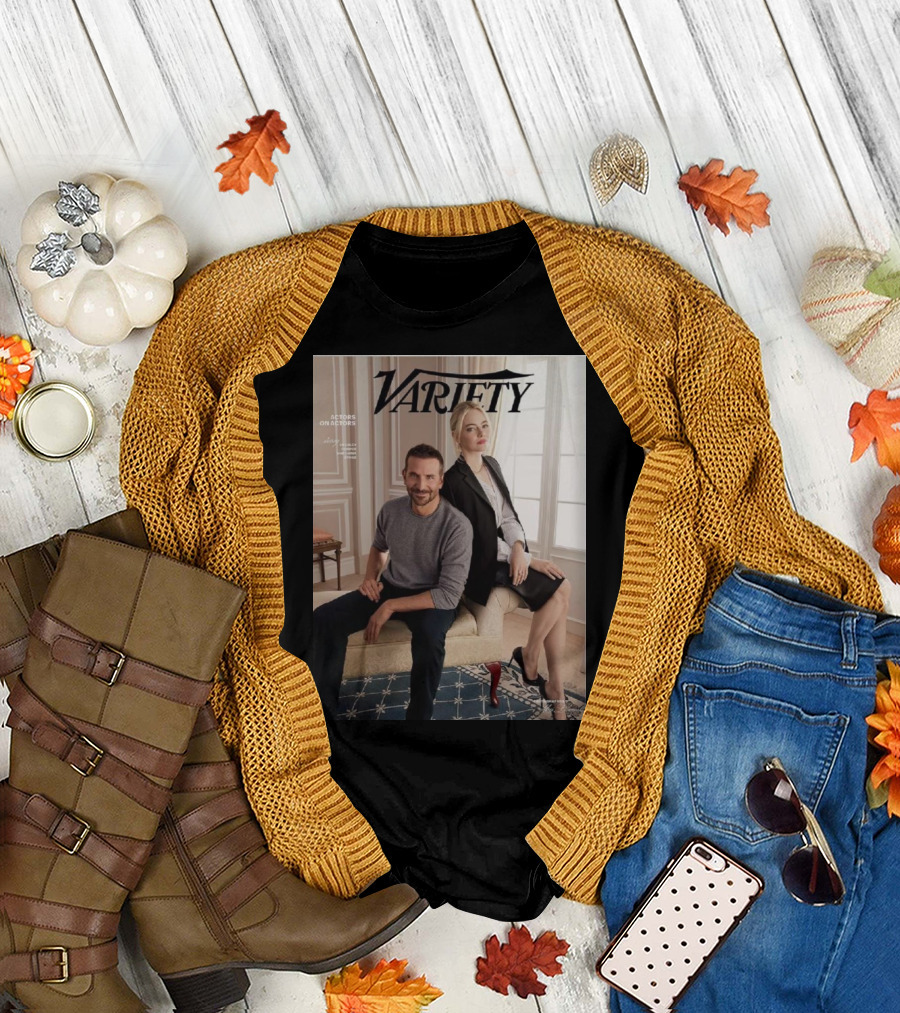 Variety Actors on Actors Emma Stone Bradley Cooper T-Shirt