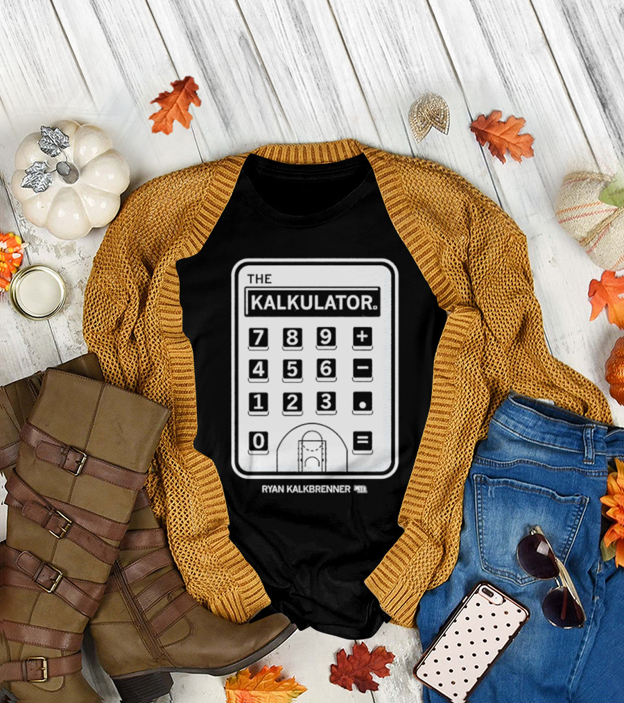 The Kalkulator Ryan Kalkbrenner Basketball Court Calculator T-Shirt