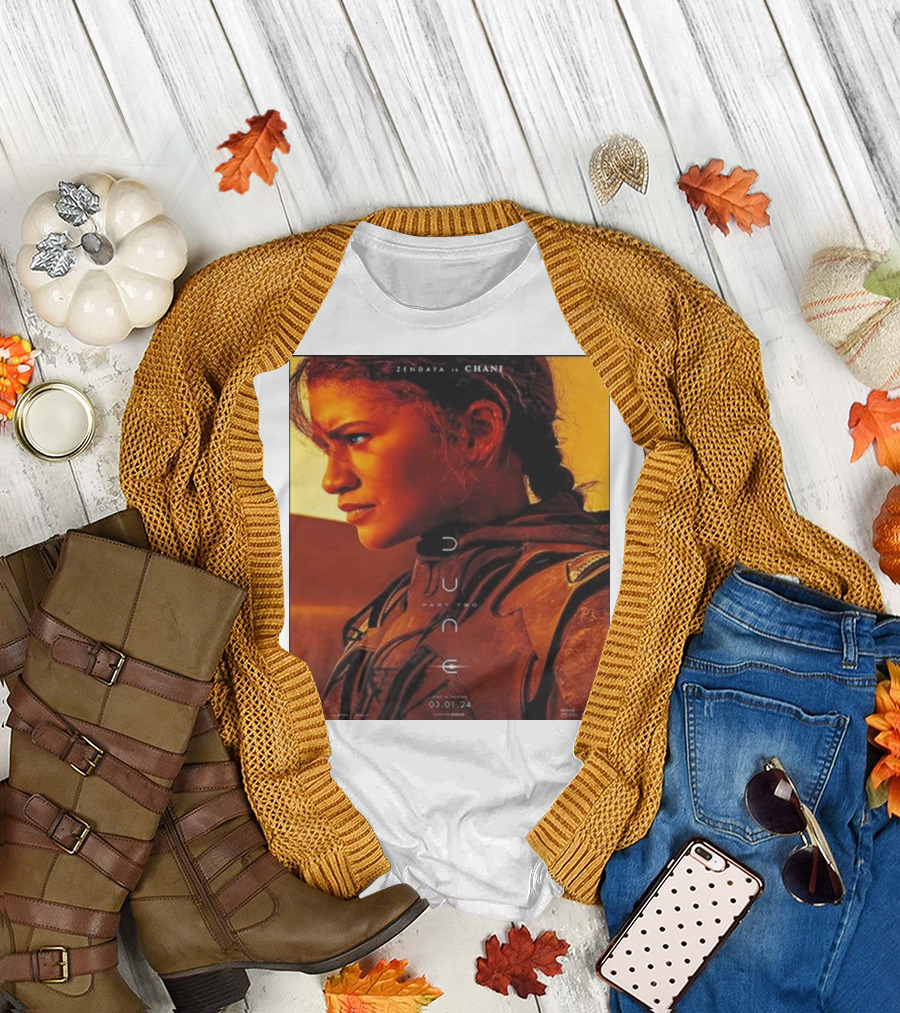 Zendaya as Chani in Dune Part Two Film Release 03.01.24 T-Shirt