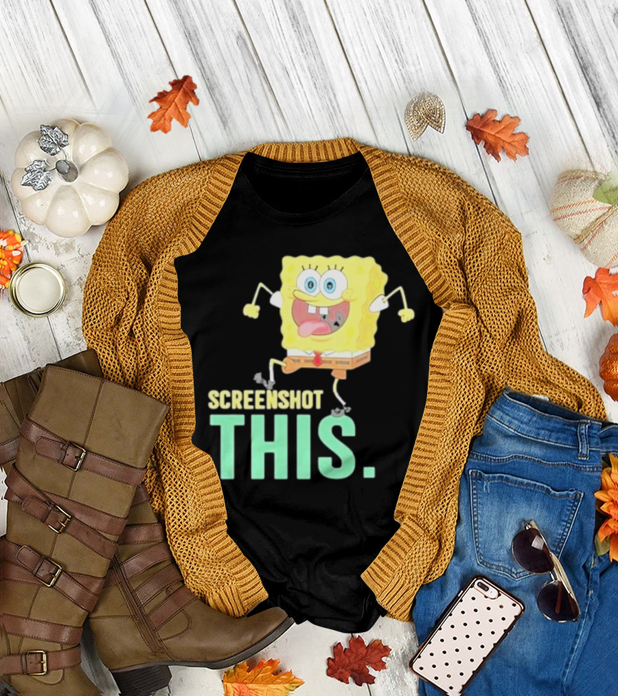 Devsprings Screenshot This Spongebob Jumping Excitedly T-Shirt