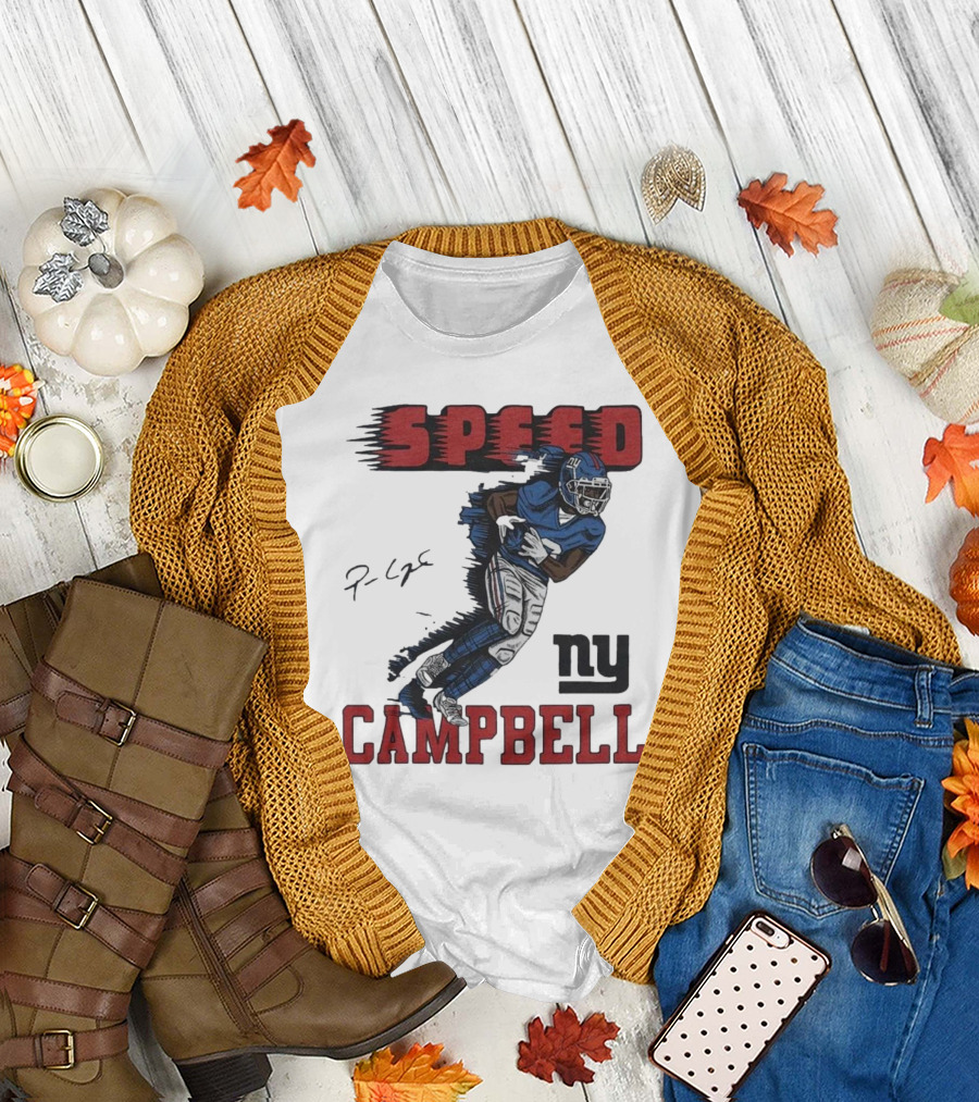 Giants Speed Campbell Signature NY Football T-Shirt