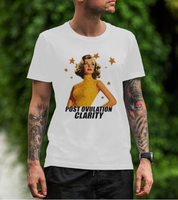 Retro Starburst Woman With Post Ovulation Clarity T-Shirt