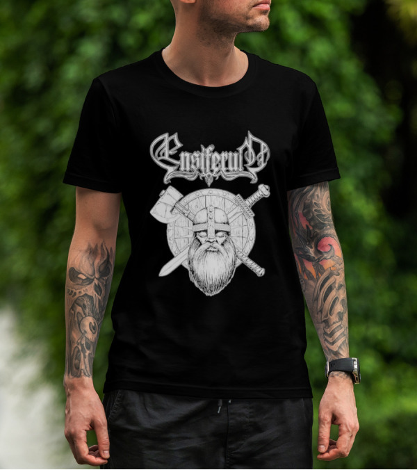 Ensiferum Viking Warrior Axe Sword Shield Nordic T-Shirt