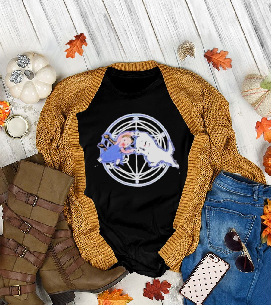 Nina and Dog Fusion Circle Symbol Anime T-Shirt
