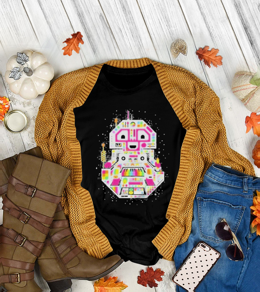 STS9 Reflect Refract Neon Robot T-Shirt