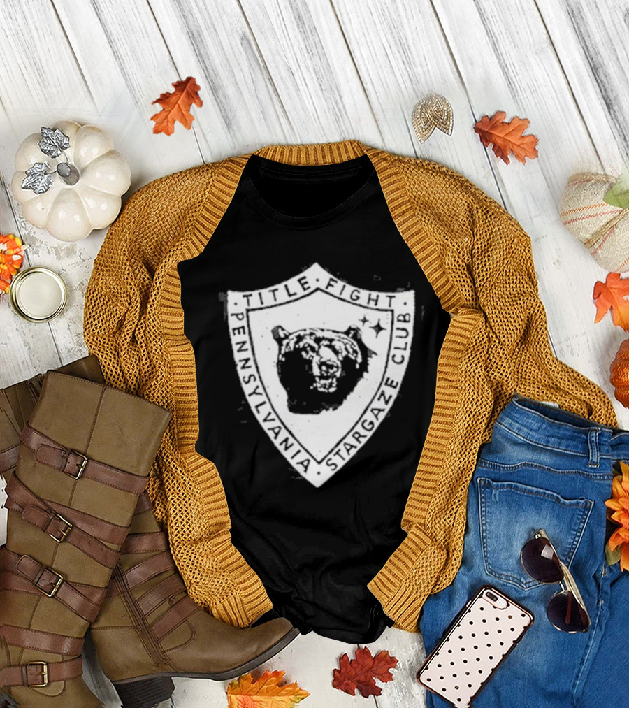 Title Fight Pennsylvania Stargaze Club Bear Shield Emblem T-Shirt