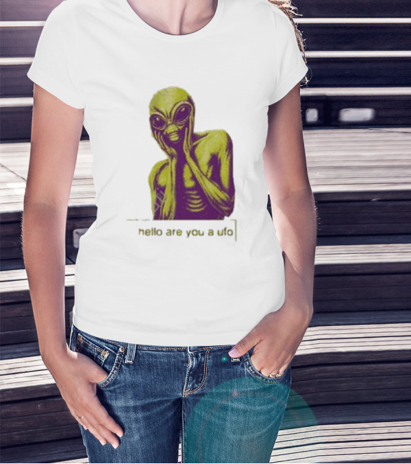 Dogecore Alien Hello Are You A UFO T-Shirt