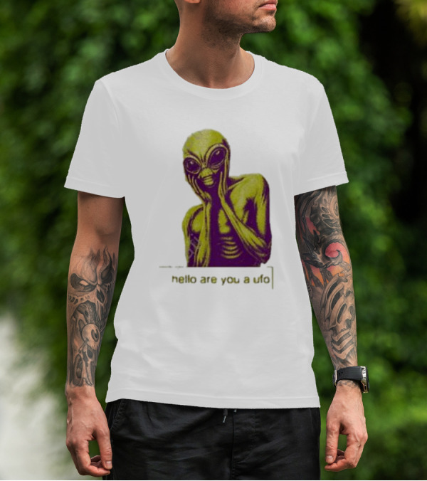 Dogecore Alien Hello Are You A UFO T-Shirt