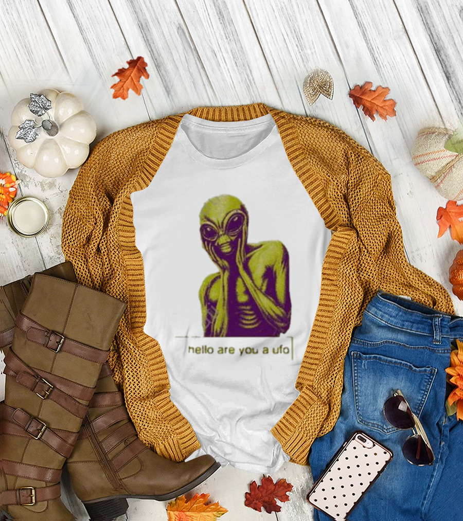 Dogecore Alien Hello Are You A UFO T-Shirt