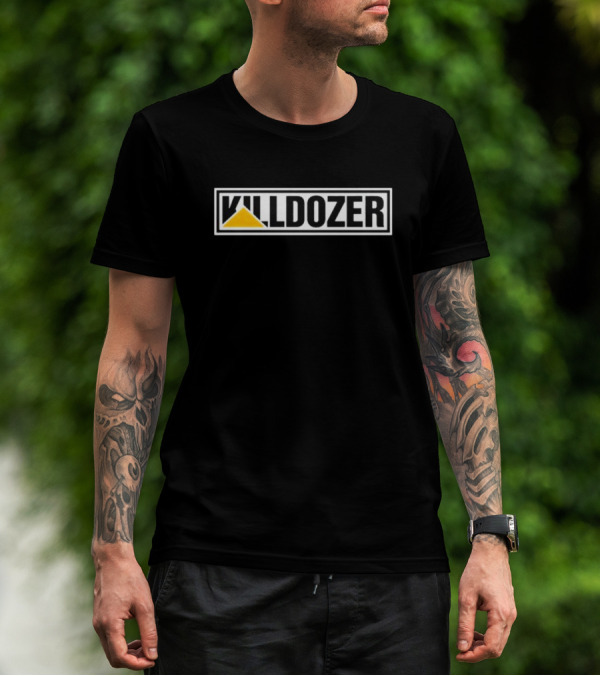Killdozer Iconic Yellow Bulldozer Triangle T-Shirt